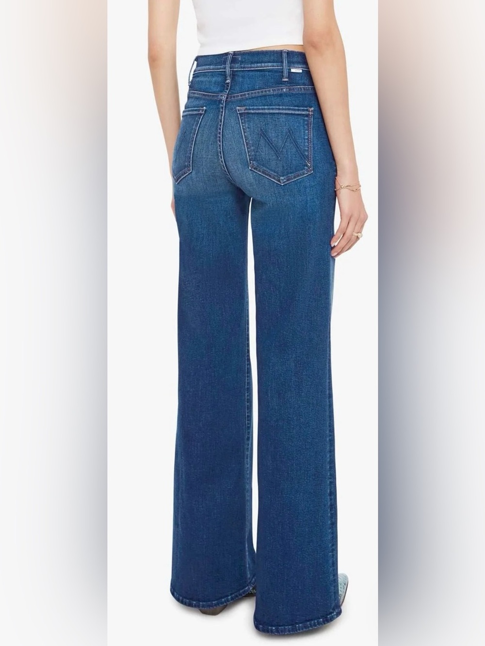 MOTHER Hustler Roller Sneak Jean in Troublemaker wash 30 - Picture 12 of 13